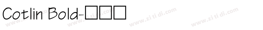 Cotlin Bold字体转换